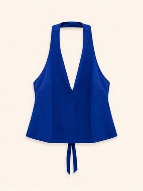 ZARA TIE BACK HALTER TOP